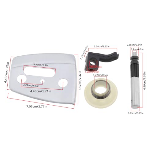 LT Easiyl 4-teiliges Ölpumpen-Öleinfüll-Schneckengetriebe-Platten-Set Kompatibel mit Husqvarna 340/350/ 345/346 XP 353 Kettensägenzubehör 503931801 503854801 503932101