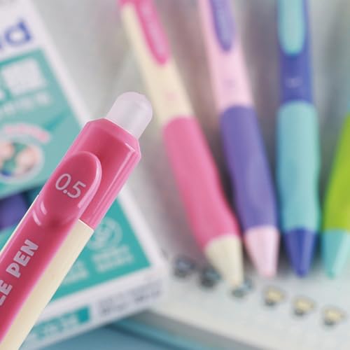 MOZXIRZ 4 bolígrafos retráctiles de gel borrable 0.5mm azul miniatura 4