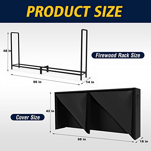 Walmann 8Ft Firewood Rack With Cover thumb #2