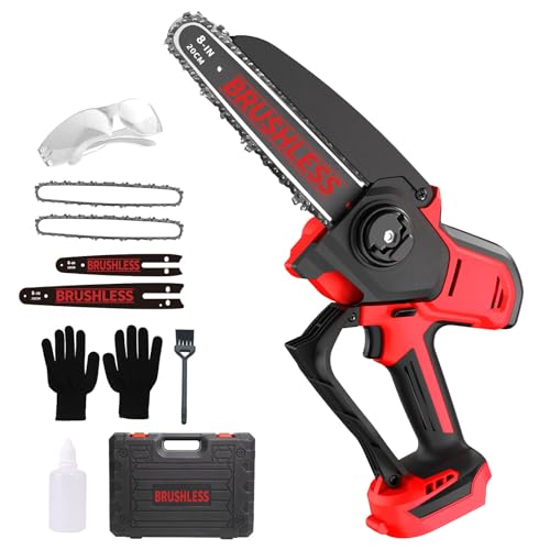 Mini Chainsaw Compatible With Milwaukee Chainsaw M18 Battery,8 Inch &