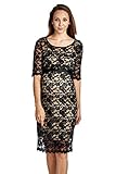 LaClef Women's Floral Lace Baby Shower Knee Length Maternity Dress