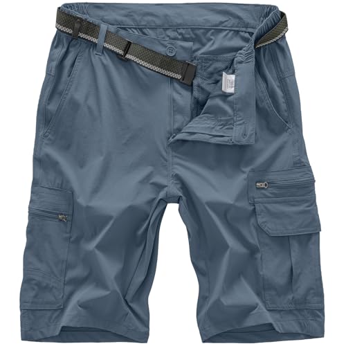 Image of Jessie Kidden Mens Cargo Shorts Expandable Waist Quick Dry Hiking Shorts