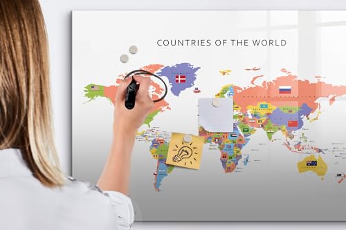 Tableau magnétique en verre pour effacer les post-it et centraliser vos messages