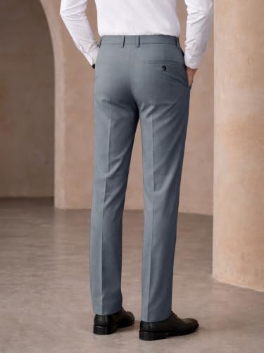 Image of Noble Monk Men's Formal Trousers | Regular Fit Stylish Pants for Men | Comfortable Solid Trousers | Classic Formal Wear for Men | Smart and Versatile Everyday Wear