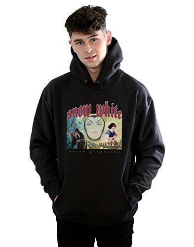 Disney Men's Snow White and Queen Grimhilde Hoodie Black Medium