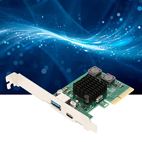 Carte D'Extension PCIe Vers USB 3.1,Accessoire D'Ordinateur 2 Ports Auto Alimenté,Taux de Transfert de 10 Gbit/S,Carte D'Extension Pcie Plug and Play pour la Plupart Des Grands et Petits Boîtiers – vue 7