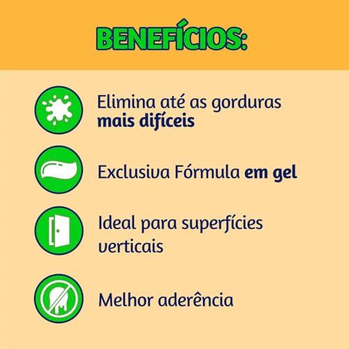 Veja Super Desengordurante Power Gel Laranja 500G