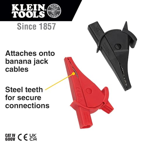 Image of Klein Tools 69360 Alligator Clips, Outlet Tabs /Prongs Circuit Connectors Accessory Pack, Use with Klein Tools Cat. No. ET450, 5-Piece