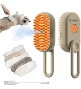 GooCare 2nd Generation 3-in-1 Cat Steam Brush for Shedding, Pet Hair Removal Comb with Water Tank...
