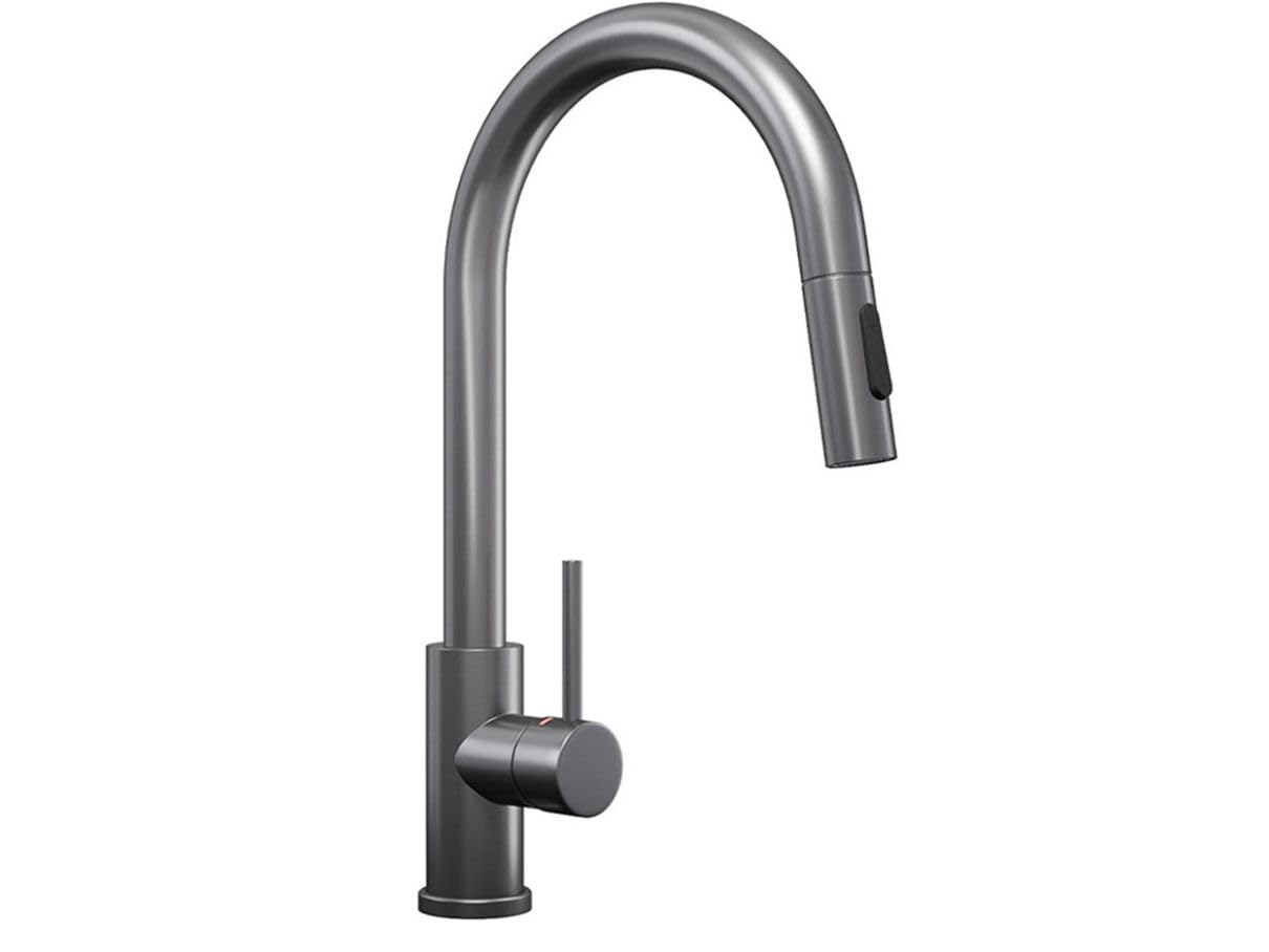 PRIMAGRAN Grifo de cocina 9010 con dos tipos de chorro, Grifo de alta presión, Grifo de fregadero giratorio 360° con caño extraíble.