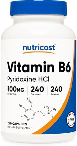 Amazon.com: Nutricost Vitamin B6 (Pyridoxine HCl) 100mg, 240 Capsules ...