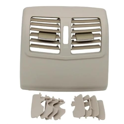 車のエアコン吹き出し口 に適合する W212 E クラス E260 E300 E320 E400 2012-2015リアセンターACベントグリルアウトレットフレームカバー エアコンクリップ(Standard Light Beige)