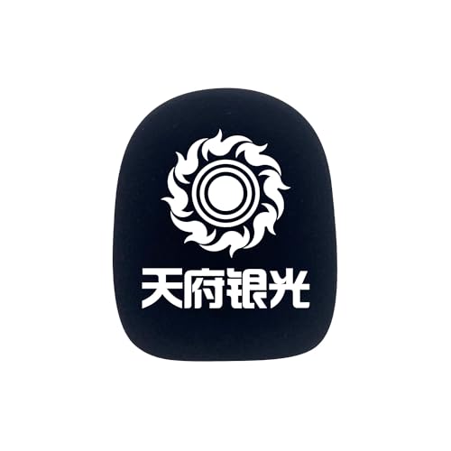 Customized Flocking Microphone Sponge Printing Logo Covers Mic Windscreen Foam Windshield For RODE Wireless GO II (black)