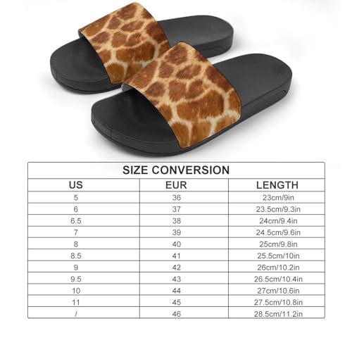 Animal Giraffe Print Womens Slide Sandals Non Slip Summer House Slippers for Girls Slip-on Flip Flops2