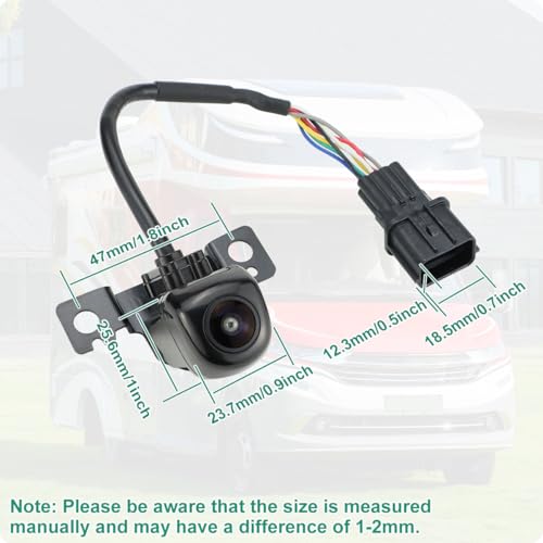 Image of 95760-B8650 OE Backup Camera for Hyundai Santa Fe 2017-2019, GreenYi Rear Cam Replaces 95760-B8640, 95760-B8641