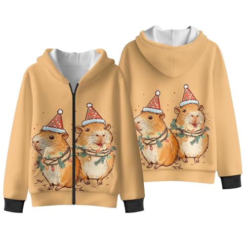 Kids Soft Fleece Zip-Up Hooded Sweatshirt Long Sleeve Hoodie for Boys or Girls Fall Winter Jackets with Pockets