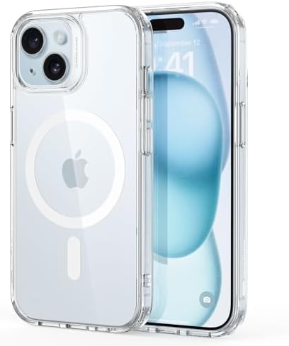 （12:30時点） 【米軍MIL規格・Magsafe対応】ESR iPhone 15 ケース ワイヤレス充電対応 耐黄変 耐衝撃 iPhone15 ケース 傷に強い背面 傷防止 アイフォン15対応 磁気スマホケース iPhone15用 Classicシリーズ クリア