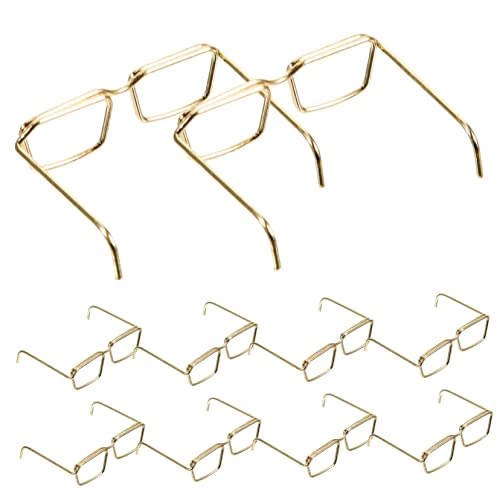 UKCOCO Montatura Per Occhiali Da Bambola in Miniatura 10 Pezzi Montatura Occhiali Senza Lenti Accessori Per Bambole Per Decorate e Travestimenti Ragazzo Ragazza
