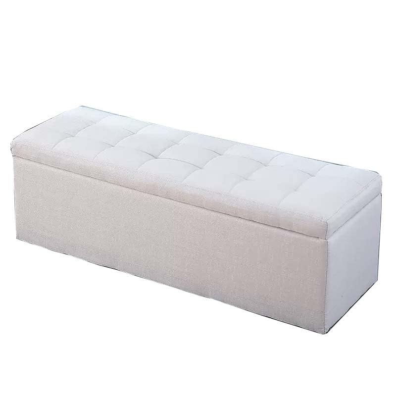 SnamicE Otomana con almacenaje, Banco tapizado con Amplio Espacio de Almacenamiento, Banco para el pie de Cama, Cambiador de Zapatos, para Dormitorio y Entrada, Color,Off-white-120x30x35cm