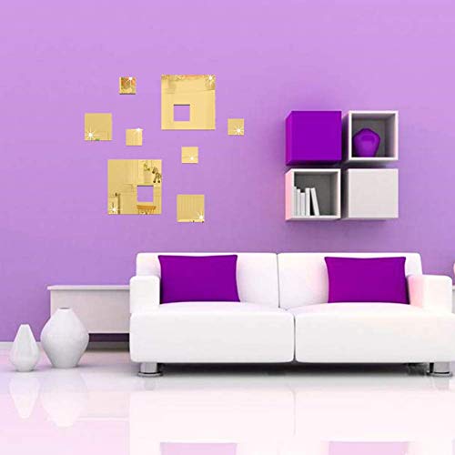 PLUS PO Wand Spiegel 3D Wallpaper Acryl Spiegel Acryl Spiegel Wohnzimmer Spiegel Wand Schlafzimmer Wand Spiegel Wandtattoos Günstige Tapete Gold
