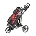 KVV 3 Wheel Compact Flat Folding Design Golf Push Cart with Lightweight and Sturdy Aluminum Frame Charcoal