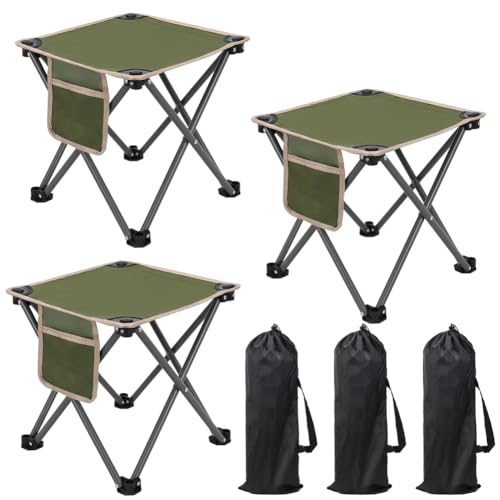 3-Pack-Camping-Stool-133-Inch-Portable-Folding-Stools-with-Carry-Bag-for-Adults-Mini-Chair-Outdoor-Portable-Seat-for-Hunting-Fishing-Hiking-Army-Green