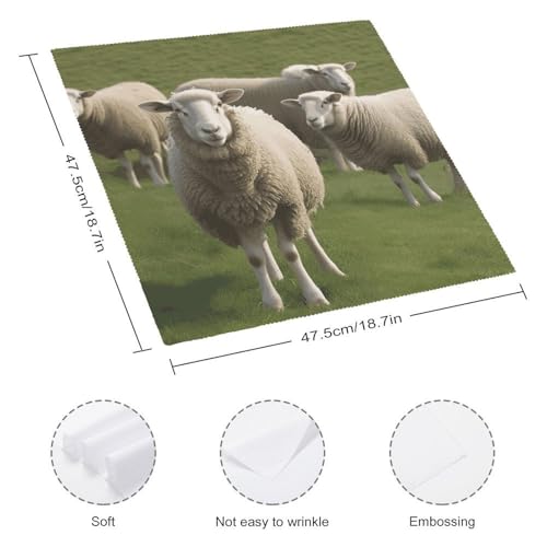 Servilletas de Tela Cuadradas 18x18 Pulgadas Pack de 4 miniatura 2