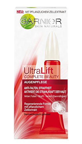 Preisvergleich Produktbild GARNIER Ultra Lift Complete Beauty Anti Falten Augenpflege / Antifaltencreme für die Augen (Anti-Aging Creme mit pflanzlichen Zellextrakten und natürlichem Pro-Retinol) 3 x 15ml