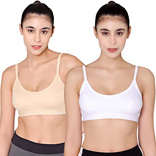 Image of BODYCARE Women's Cotton Pack Of 2 Sports Bra - E1604BS