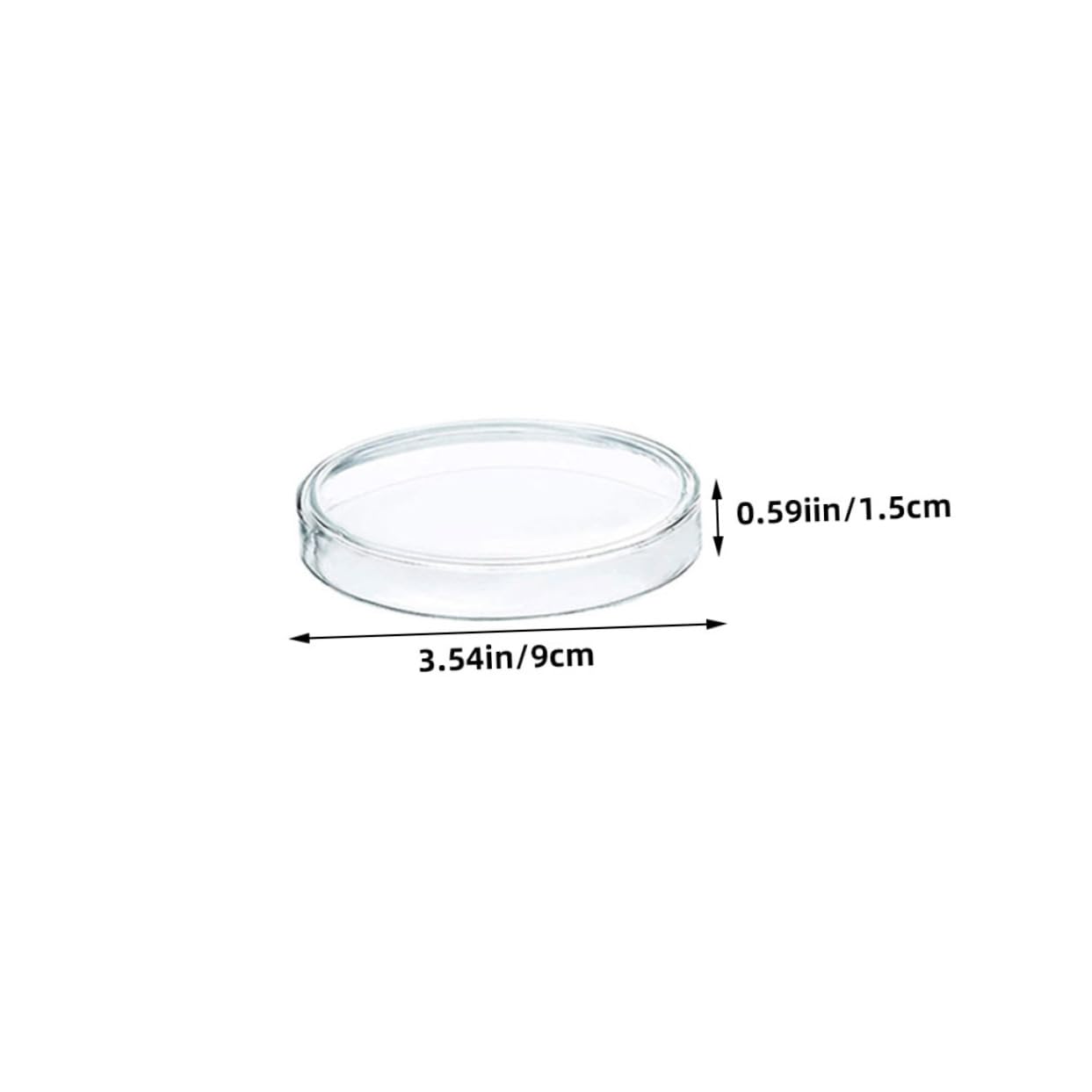 GLEAVI Science Lab Petri Dishes 10 Pack Plastic Agar Dishes Lids for Microbiology Lab Petri Holder