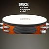 Meinl Percussion Traditional Headed Tambourine - With Goat Skin Head - 10-inch Diameter - Siam Oak / Aluminum, Antique Brown / Natural (TAH2A-AB) #4