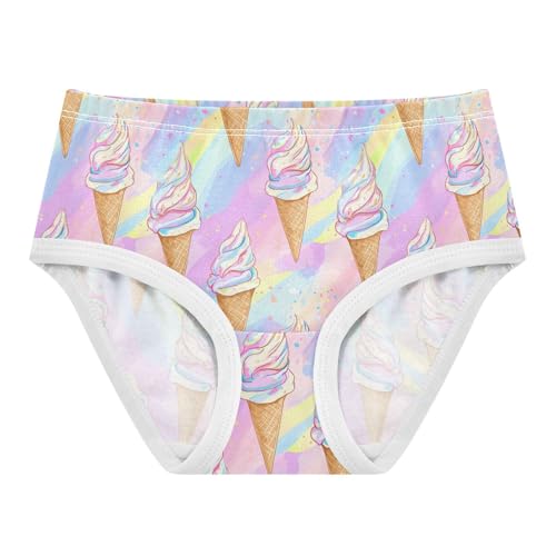 Girls Underwear Soft Cotton Ice Cream Cones Kids Panties in Sizes 2/3t, 4t, 5t, 6 and 8