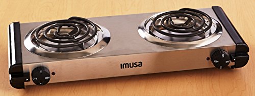 Imusa Usa Gau-80312Us Electric Double Burner 1750-Watts, Stainless Steel, Silver #TOP1