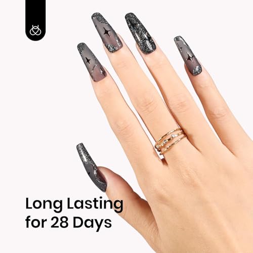 Image of Beetles Black Jelly Gel Nail Polish - 15ML Sheer Black Gel Polish Neutral Jelly Translucent Effect Soak Off UV French Nail Art DIY Home Manicure Gift for Women