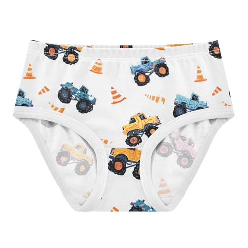 Wusikd Monster Trucks Traffic Girls' Underwear Cotton Girls Briefs Soft Toddler Underwear 2T