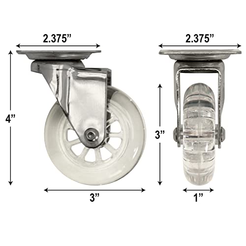 Image of SportPet Airline Compliant Travel Dog Kennel Heavy Duty REPLACEMENT WHEELS - Durable Metal & Silent Rubber Design - Premium Swivel Caster Wheels Fit Medium-XXXL SportPet Airline Pet Kennels - Set of 4