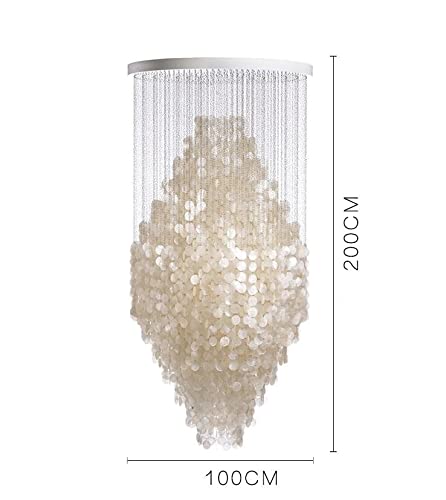 Decorative Restaurant Lamp Modern Living Room Duplex Staircase Shell Chandelier