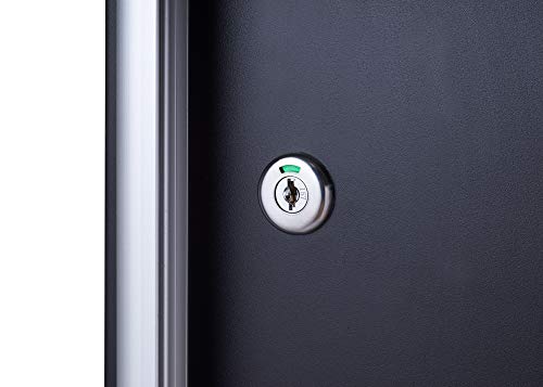 Trinity Garage Storage Cabinet, 22 Gauge Steel, Wall-Mount, Adjustable Shelf And Reversible Door For Tools, Cleaning Supplies, And More, Black, 24 Inch #TOP2