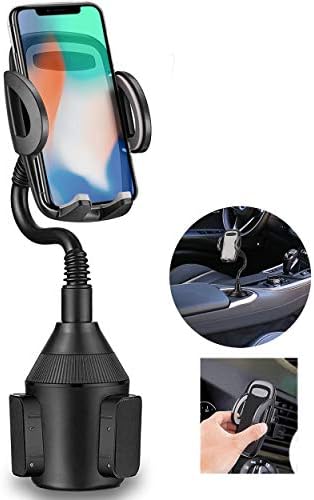 Bysionics Cup Holder Phone Mount Universal Long Arm Cell Phone Cup Car Phone Holder Air Vent Car Phone Mount Compatible for iPhone XR/XS/Max/X/8/8 Plus, Samsung S10/S10e/S9+/8/8 and More (Gray)