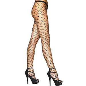 Dames Sexy zwart wit rood groen roze wijnrood strass groot net panty kostuum