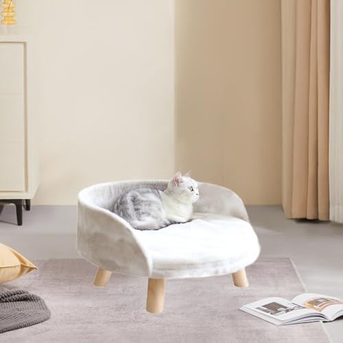 Lit pour chat douillet avec structure surélevée stable - 7
