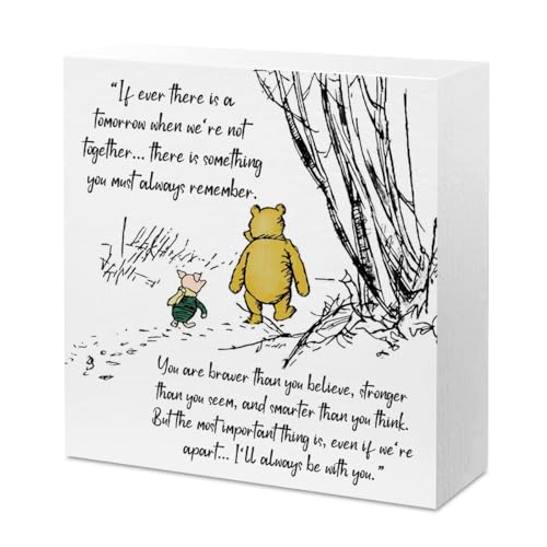 Vintage Winnie Friendship Decorations Inspirational Quote Decor for Home Bedroom Gifts for Friends...