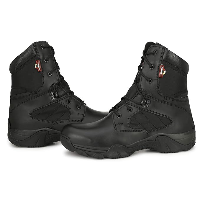 8.0 Side Zip Military and Tactical Boots – 8 Inches Combat Boots, Lightweight Comfortable Shoes, Durable and Breathable Desert, Motorbike Boot3