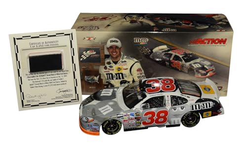 Autographed 2004 Elliott Sadler #38 M&Ms Daytona Special - Twin 125's Win (Raced Version with Tire Piece) Signed 1/24 Scale NASCAR Diecast Car with COA (1 of only 2,484 produced)