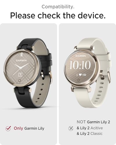 Correa metálica para reloj Garmin Lily acero inoxidable dorada miniatura 2