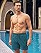 COOFANDY Board Shorts for Men Swim Beach Sexy Swimwear Quick Dry Swimming Shorts Summer Fashion Short Bathing Suit Blue-Green XXL