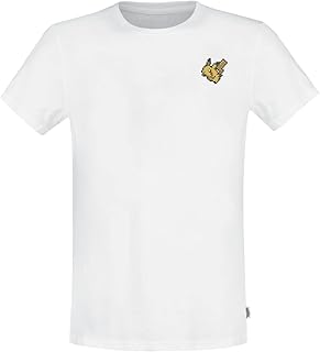 Pokémon Pikachu - Camiseta para Hombre, Color Blanco, Regular