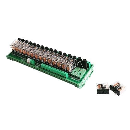 Relais 16 canaux 12VDC 24VDC rail DIN module rail interface PLC - 4