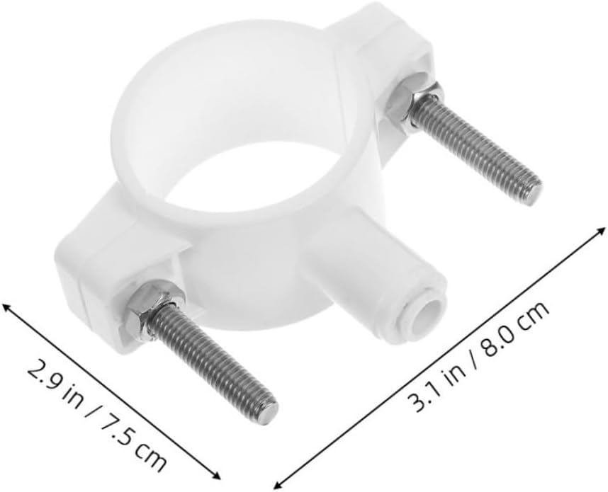 5pcs White Drain Saddle Valve Clamp Water Purifier Drain Line Valve Under-sink Ro System Water Filter Parts Compact Pipe Connection for Reverse Osmosis