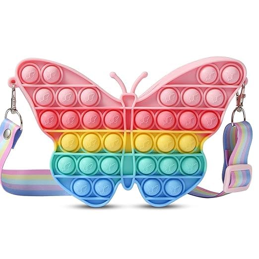 Pop Bubble Fidget Sensory Toys, Squeeze Sensory Toys, Novelty Gifts for Boys and Girls, Stress Relief and Anti-Anxiety Tools for Kids and Adults (Butterfly)-image-20